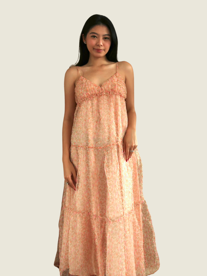 Zara Peach Organza Dress