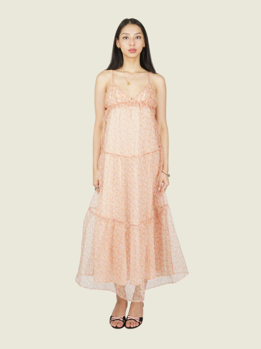 Zara Peach Organza Dress