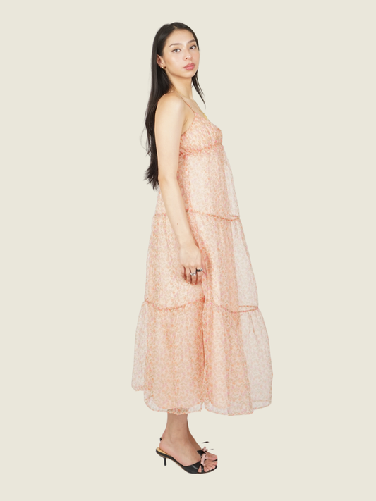 Zara Peach Organza Dress