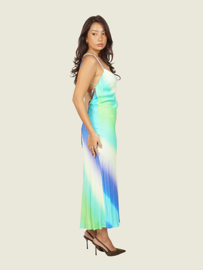 Zara Tie Dye Satin Effect Dress