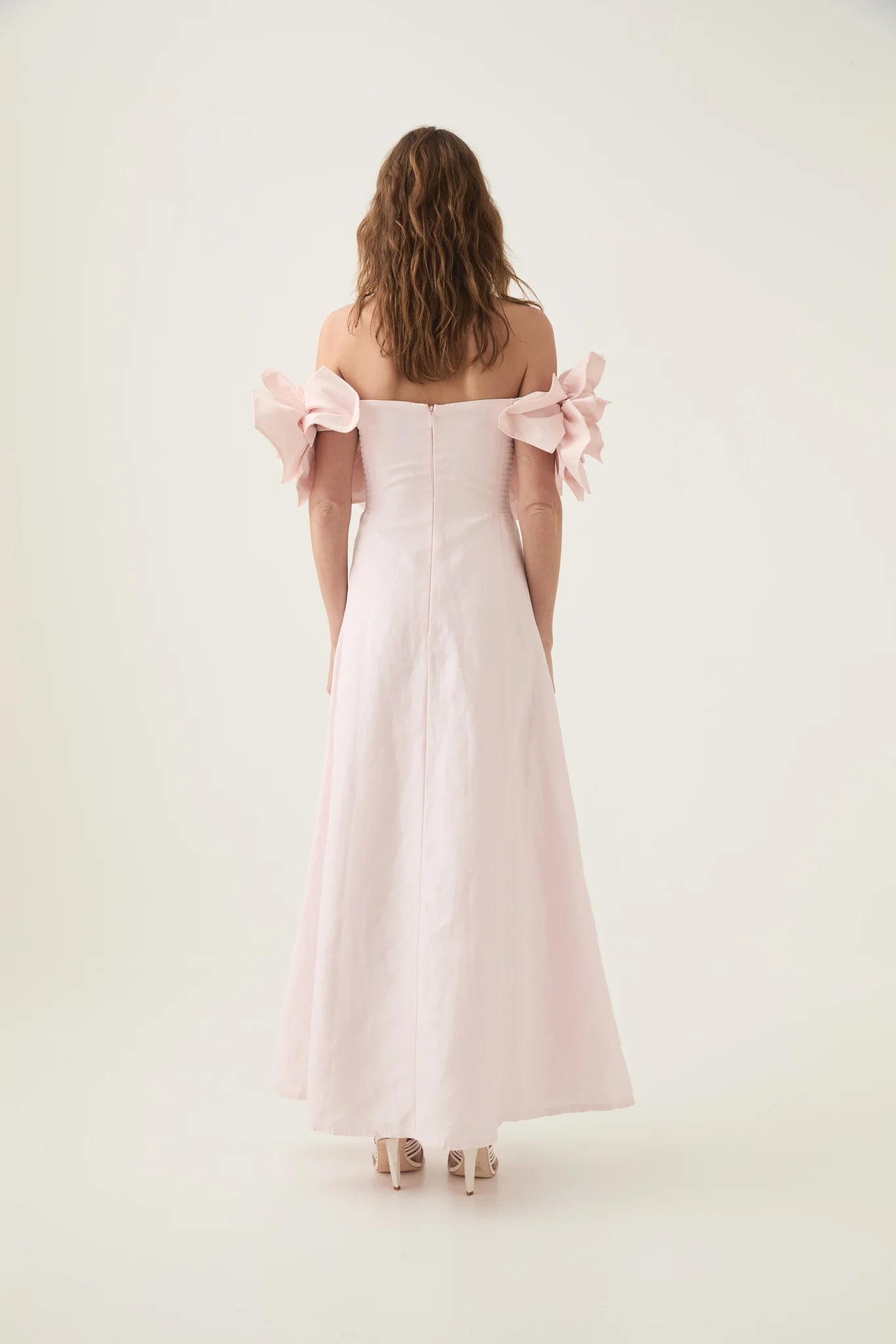 Aje Etta Floral Midi Dress in Light Pink