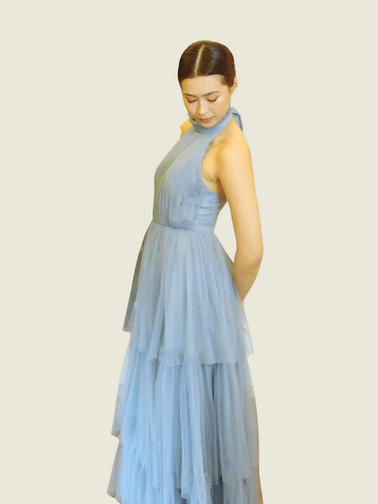 Love, C Blue Amelia Halter Dress