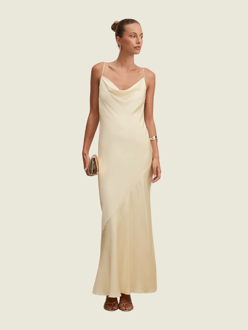Ever New Amery 3D Floral Satin Maxi Dress