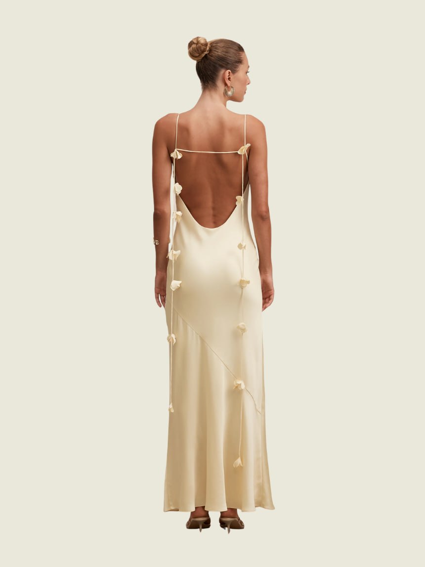 Ever New Amery 3D Floral Satin Maxi Dress