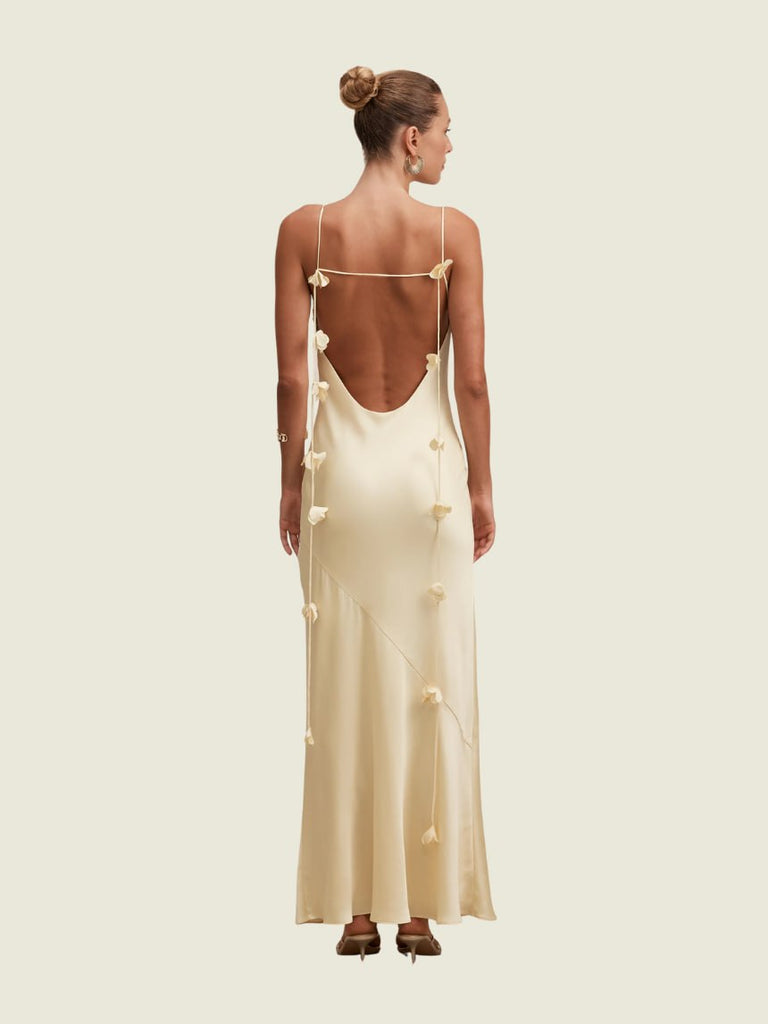 Ever New Amery 3D Floral Satin Maxi Dress
