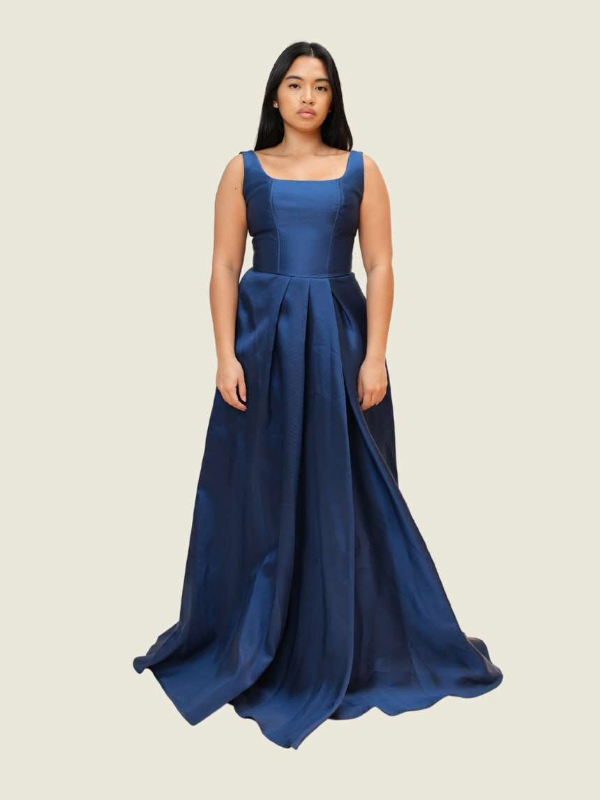 Apartment Eight Navy Blue Dress with Slit