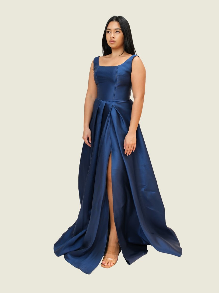 Apartment Eight Navy Blue Dress with Slit
