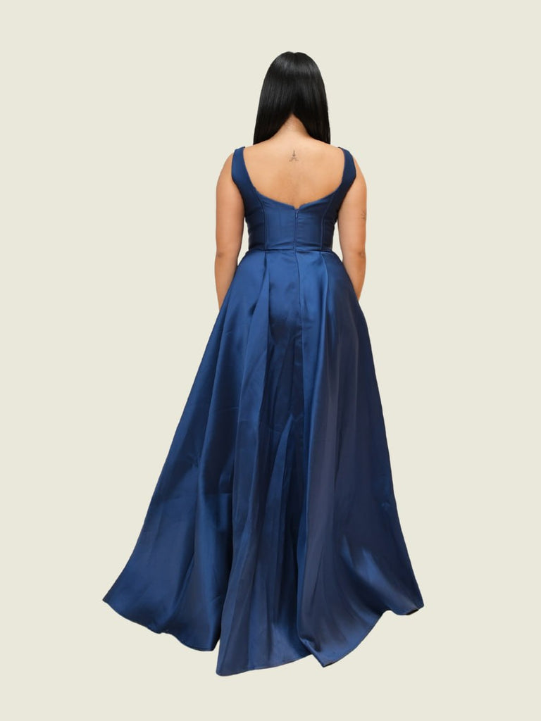 Apartment Eight Navy Blue Dress with Slit
